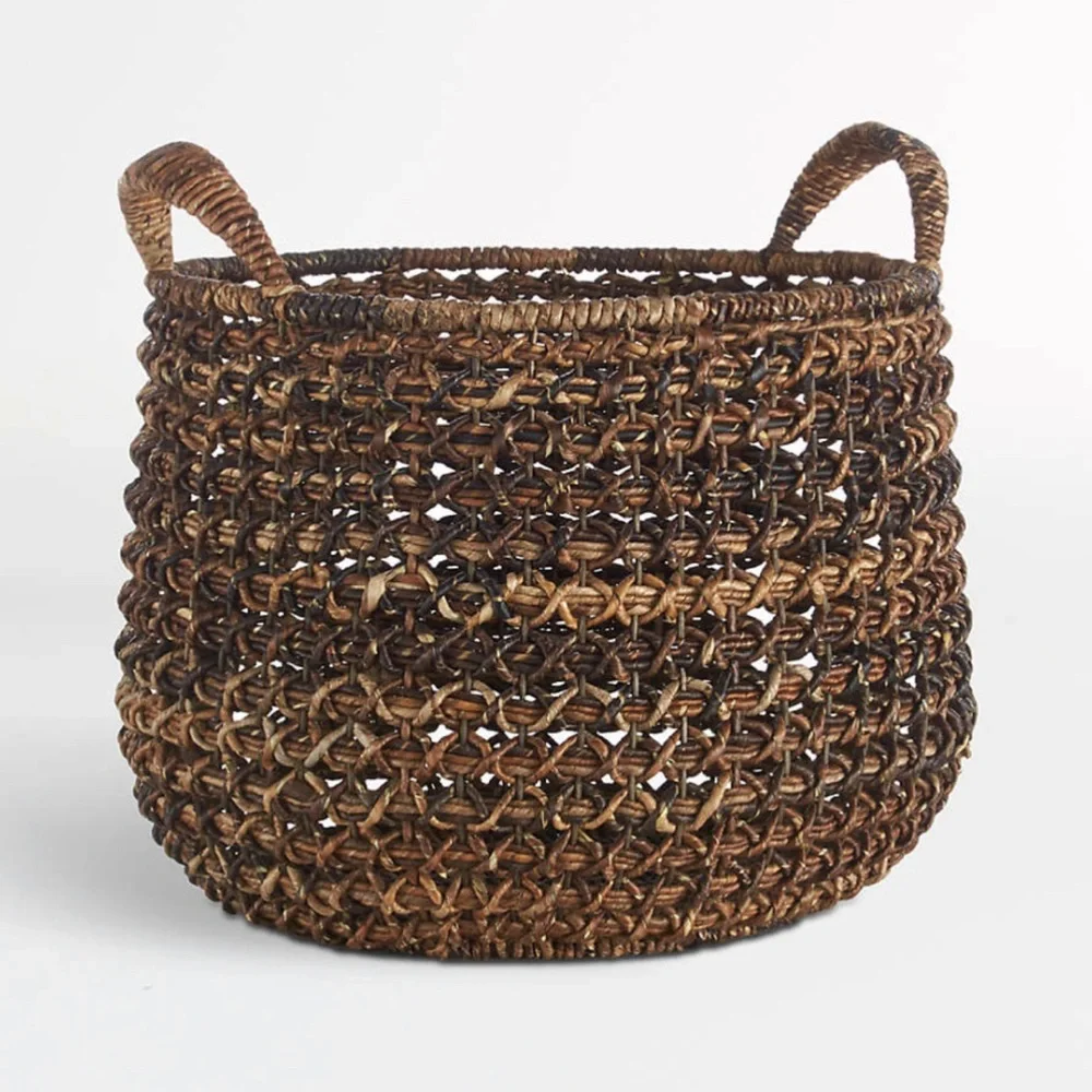 Crate&Barrel Zuzu Round Handwoven Basket